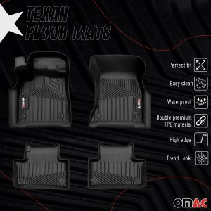 Audi Q5 Floor Mat - Omac - Texan TPE - Black - '18-'25